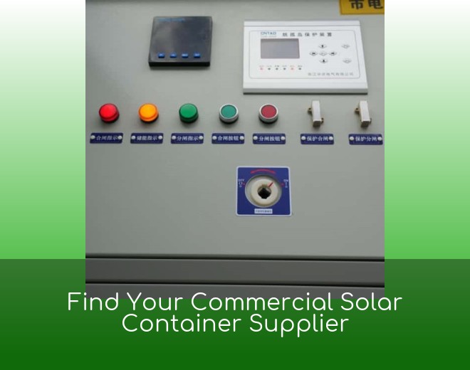 Find Your Commercial Solar Container Supplier